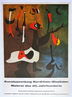 Joan Miró - Pittura del XX secolo, raro poster litografico da museo degli anni ’60