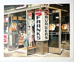 Alex Szkola - 34th Street (Franks and Burgers), lithographie photoréaliste signée/N