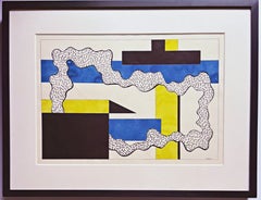 Thomas Brownell Eldred - Tableau abstrait unique, signé, de style « Mid-Century Modern »