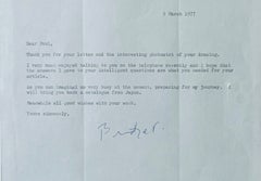 Bridget Riley - Original Hand signed note on stationery to UACC member Framed