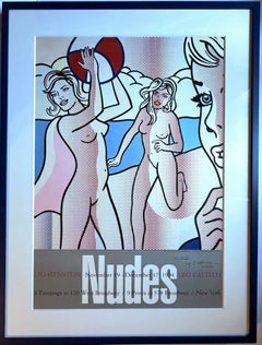 Roy Lichtenstein - Nudes, Leo Castelli Gallery print (Hand signed and inscribed)
