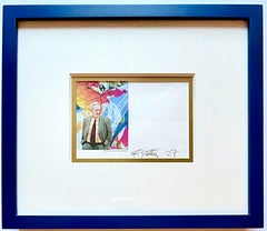 Frank Stella - photograph on magazine paper (Hand Signed and Dated), Framed