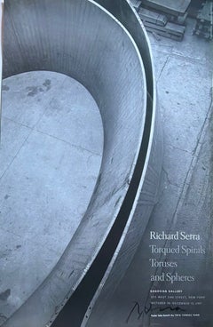 Richard Serra - Spirales torsadées, tores et sphères, signées à la main par Richard Serra