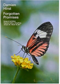 Affiche de l'exposition « Forgotten Promises » de Damien Hirst, signée à la main par Damien Hirst