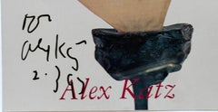 Alex Katz - New Cutouts Accordion foldout Card Hand signed by Alex Katz, Framed