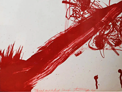 Walasse Ting - « Red Thing », tiré de « Fortune Kookie VII », lithographie, signée à la main, AP/TP