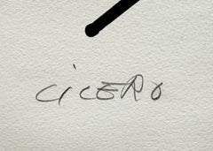 Carmen Cicero -- Senza titolo (Profilo di una donna) Litografia su carta Rives Firmata