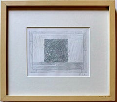 Peter Halley – Originalzeichnung aus der Gefängniszelle, Graphit auf Papier, signiert, gerahmt