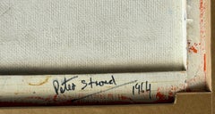 Peter Stroud - Orange Circumvert II, Emulsion on masonite, Signed twice, Framed