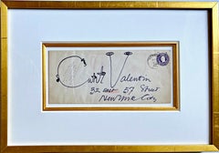 Alexander Calder - original drawing on hand addressed envelope to Curt Valentin