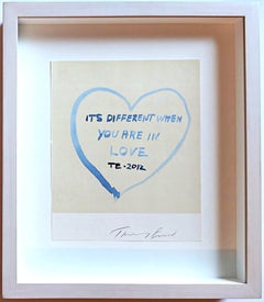 Tracey Emin - It's Different When You are in Love, Hand Signed print, Framed