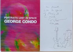 George Condo - original signed drawing "With the Spirit of Music in Mind" Framed