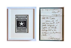 Robert Indiana - Carta histórica firmada: «Soy el pintor más famoso de Indiana»