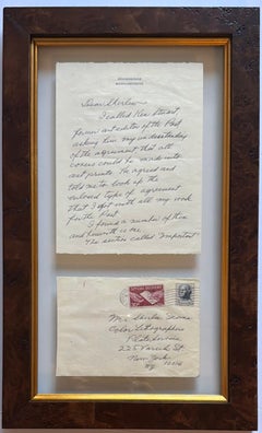 Norman Rockwell – Handgeschriebener, signierter Brief mit gestempeltem Umschlag
