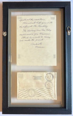 Norman Rockwell – Handgeschriebener, signierter Brief mit gestempeltem Umschlag
