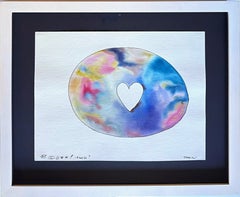 William T. Wiley - THAW watercolor and ink on paper drawing, hand signed, Framed