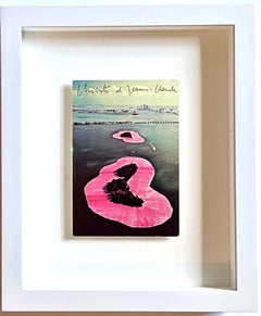 Christo and Jeanne-Claude, HAND SIGNED Art Card of Surrounded Islands, Framed
