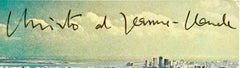Christo and Jeanne-Claude, HAND SIGNED Art Card of Surrounded Islands, Framed