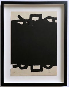 Eduardo Chillida - Litografía abstracta troquelada sobre papel, edición limitada, enmarcada