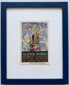 Jasper Johns - Tarjeta de arte del Museo Whitney (firmada a mano) de un fotógrafo de CBS News