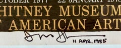 Jasper Johns - Tarjeta de arte del Museo Whitney (firmada a mano) de un fotógrafo de CBS News