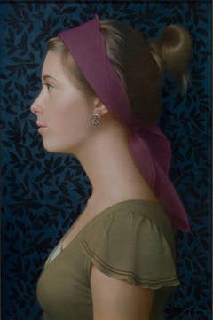 Girl in Profile, Purple Headband