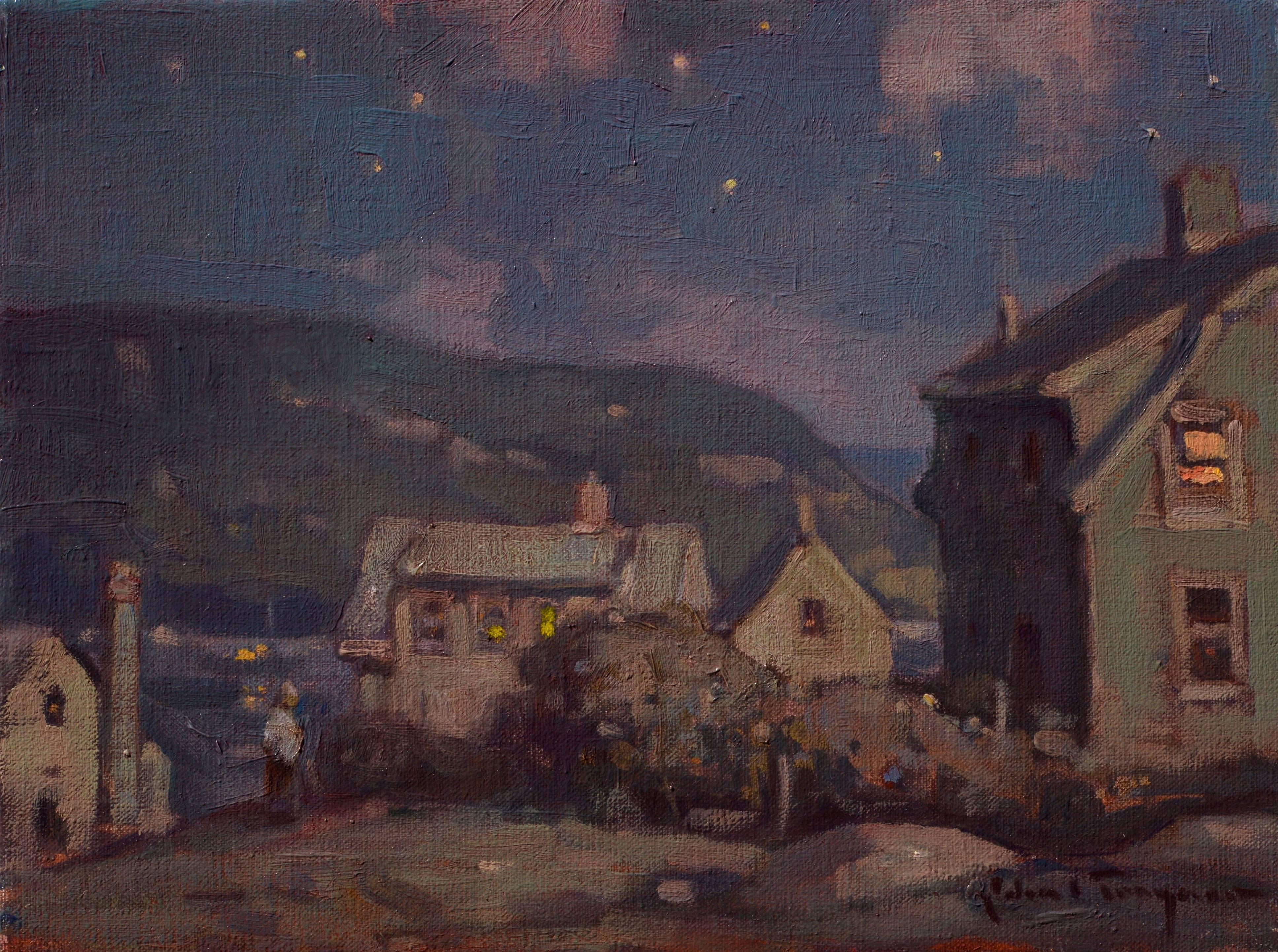 Monhegan, Nocturnal - Painting by John C. Traynor