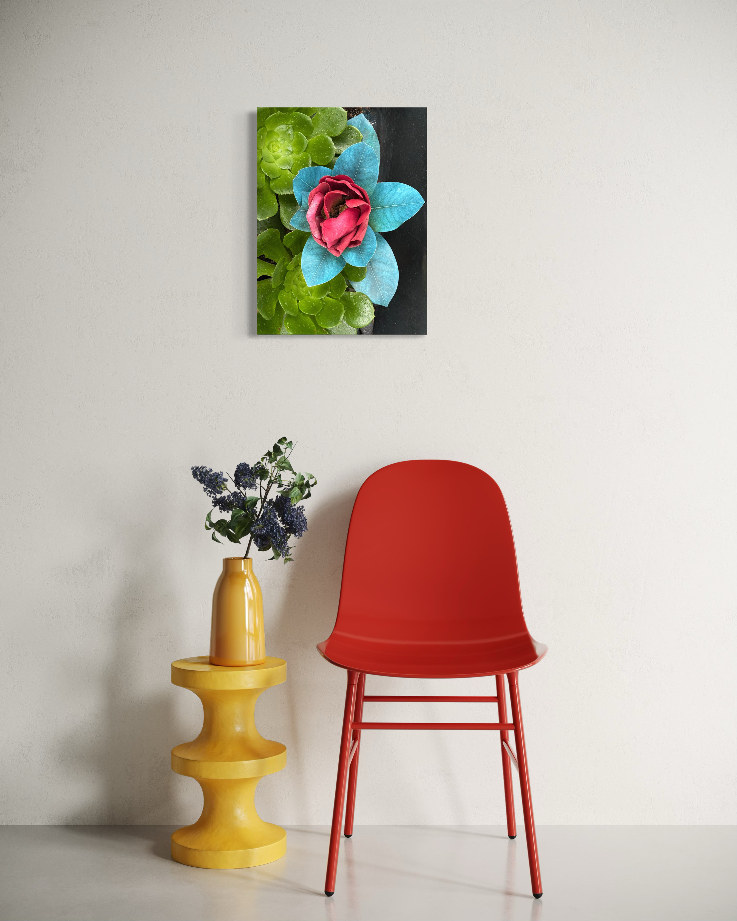 Verdant et Vermilion - Photographie d'art contemporaine sur le thème des fleurs et de la botanique