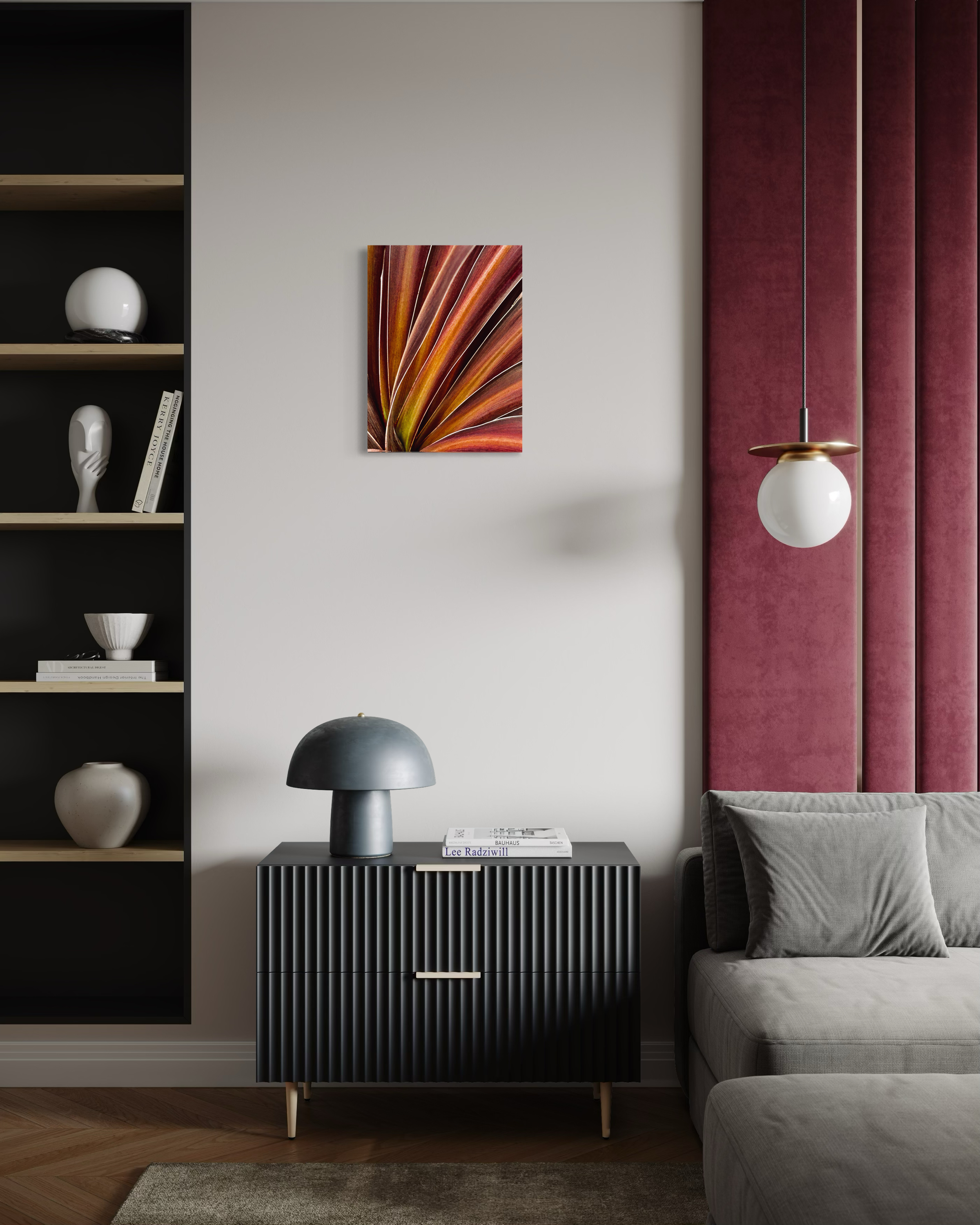 „Autumn Flame“ – Zeitgenössische abstrakte botanische Kunstfotografie
