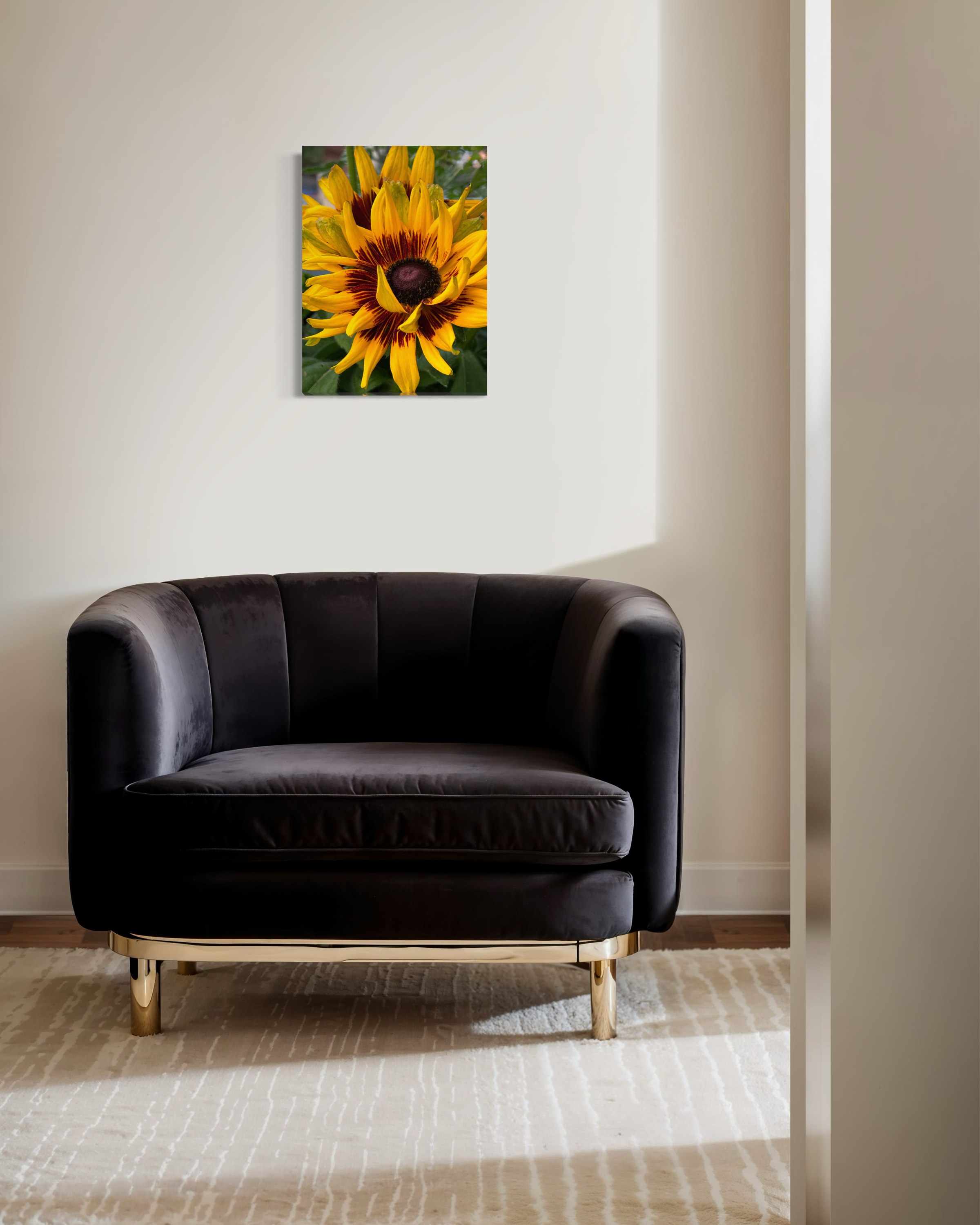 „Wild Sunburst“ – Lebendige gelbe Blumen in der Kunstfotografie