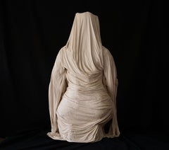 Oracle, Original Mixed-Media Figurative Sculpture, 36 Tall x 22 Inches Diameter