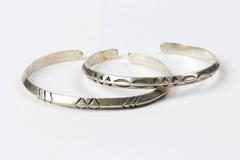 Pair of Navajo Bracelet, Circa 1940, American Indian Art