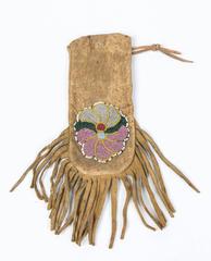 American Indian Art, Cree Beaded Bag Saskatchewan, Canada, Circa 1900