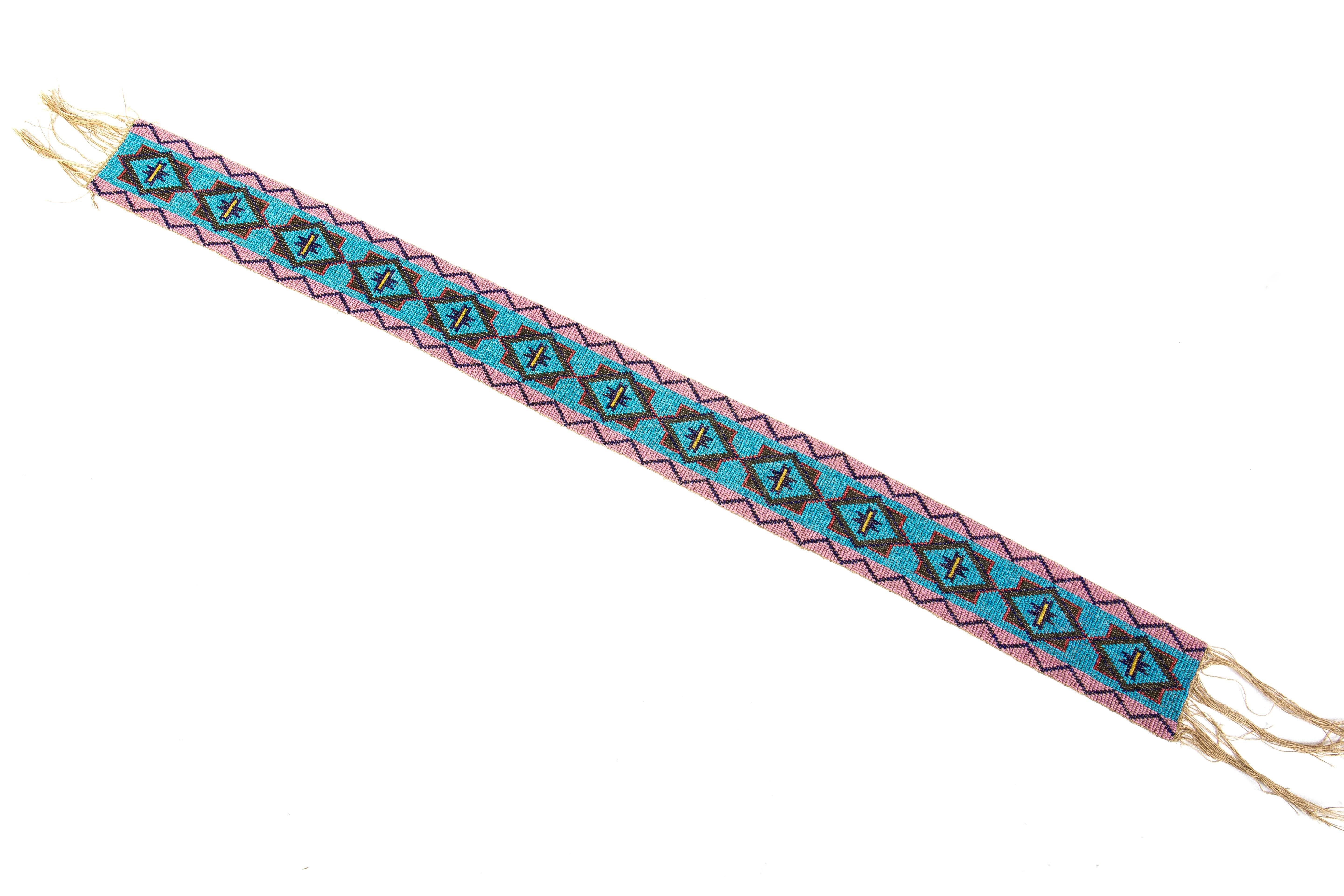 American Indian Art
Create beaded band and Chippewa 
Manitoba, Canada, circa 1890 
Pearls, son of cotton