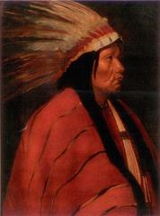 School of Taos, Portrait of Indian Head, New Mexico, Late 19th Century