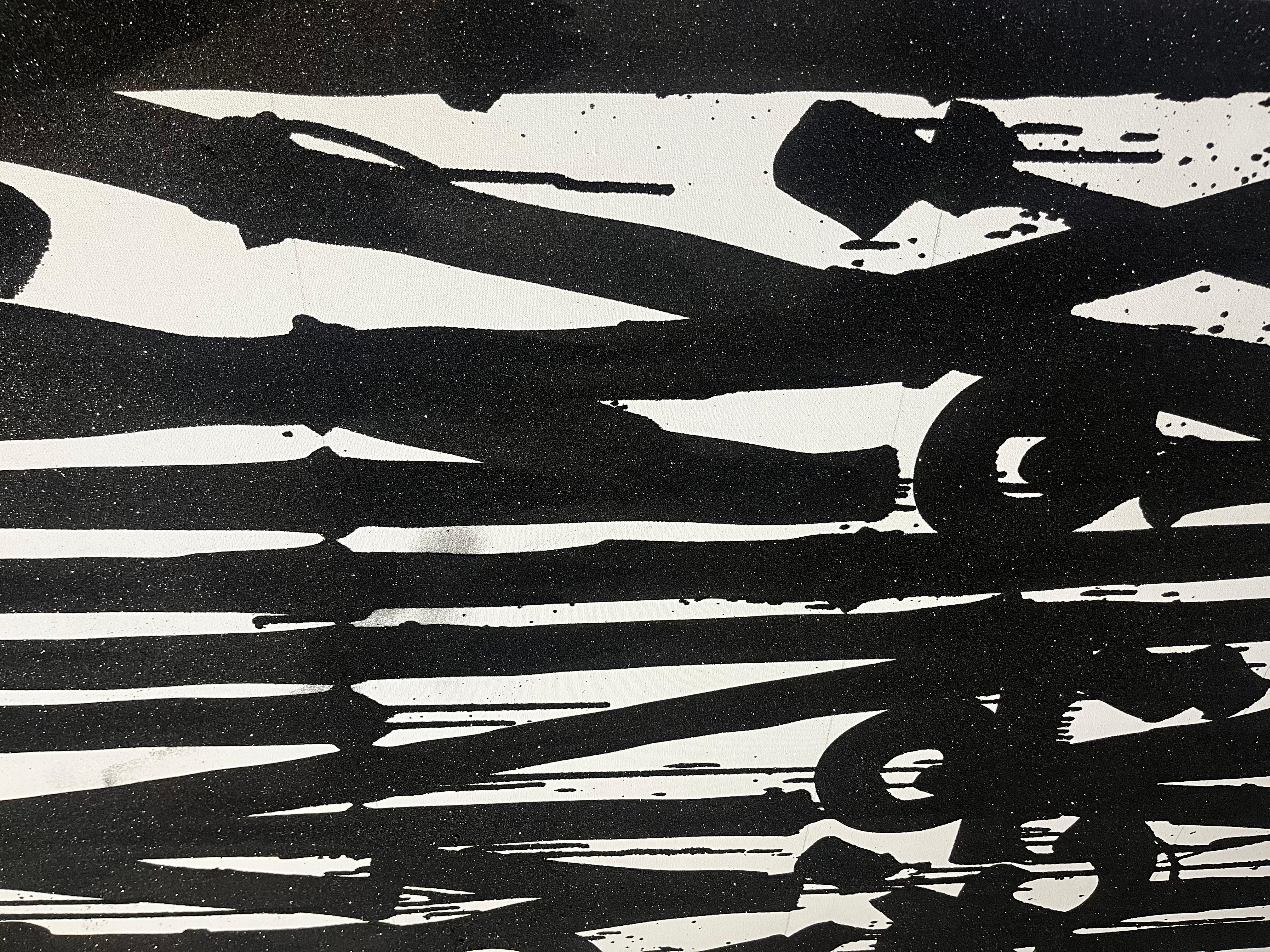 Ewige Sonnenanbeter (Schwarz), Abstract Painting, von RETNA