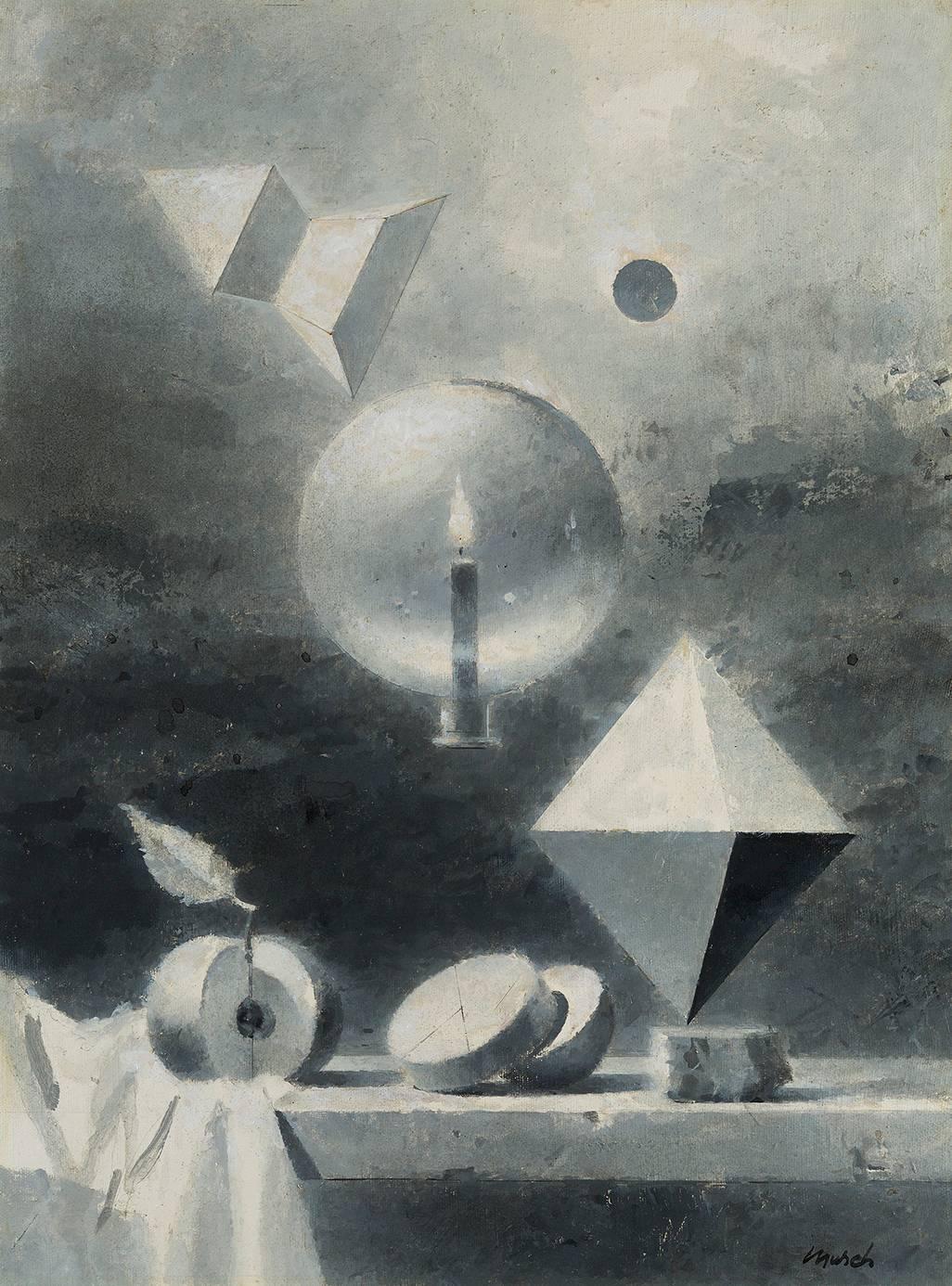 Walter Murch Still-Life Painting - Study for Ochtahedron 