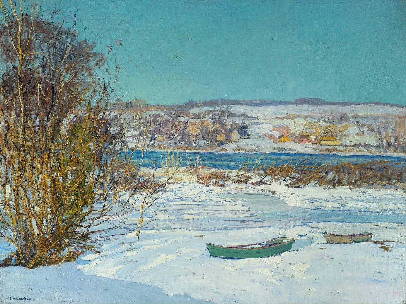 Edward Willis Redfield Landscape Painting - Frozen Creek