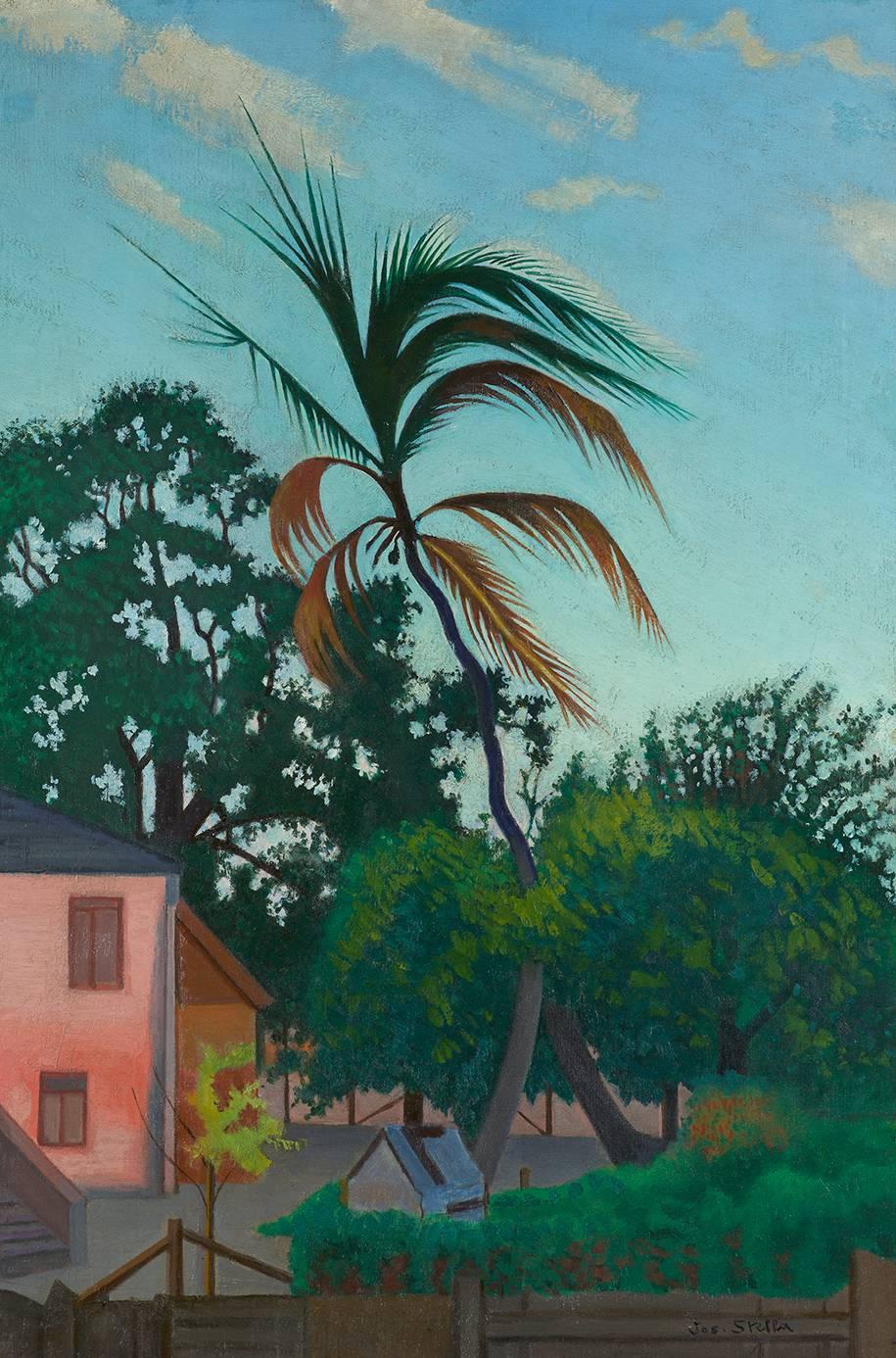 Joseph Stella Landscape Painting - Palm Tree, Barbados
