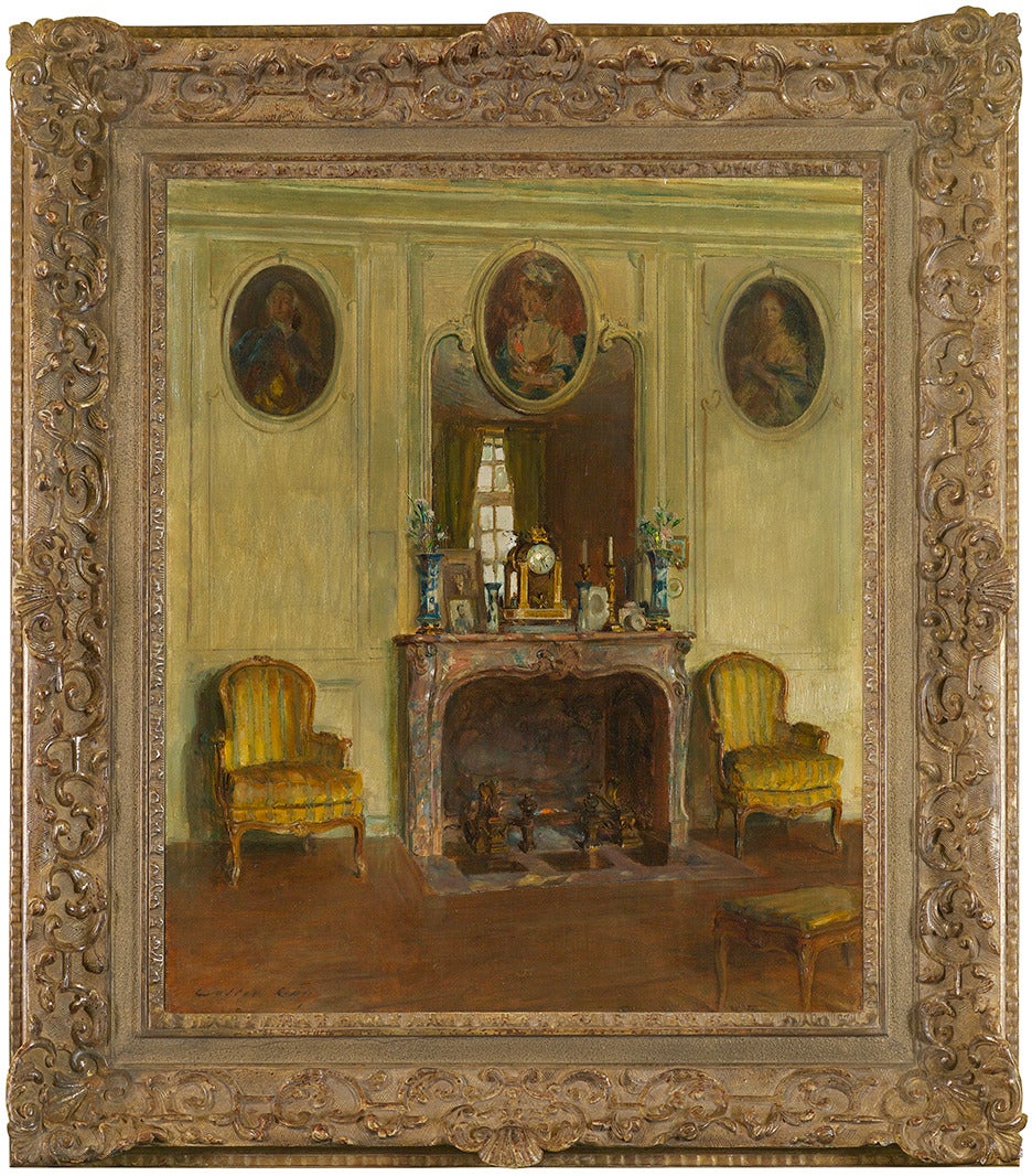 Interior at the Chateau du Breau - Painting by Walter Gay