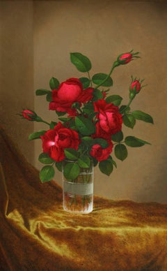Cluster of Roses in a Glass