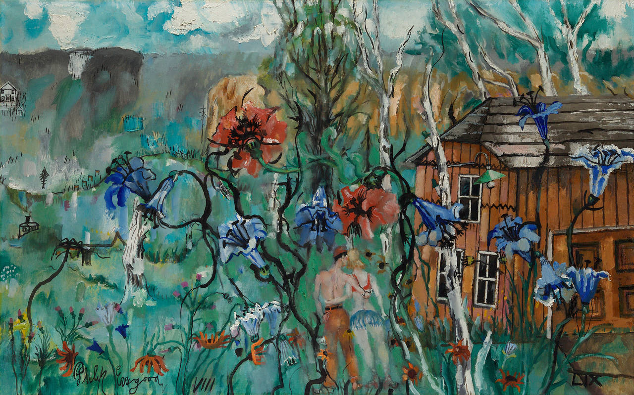 Philip Evergood Landscape Painting - Berkshire Paradise