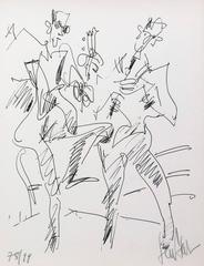 The duet : a guitar and a flutist