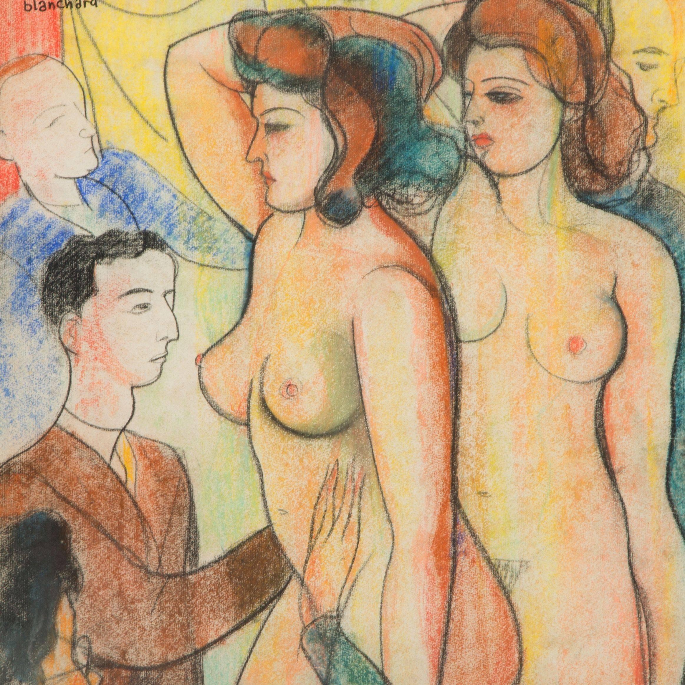 The nude woman models - Art by Maurice Blanchard
