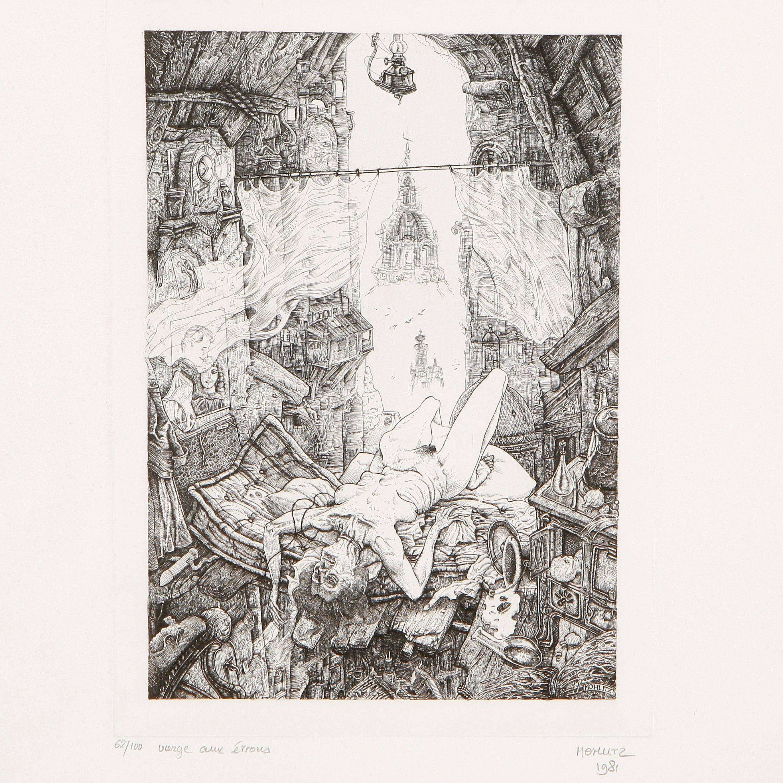 La Vierge aux étrous - Print by Philippe Mohlitz