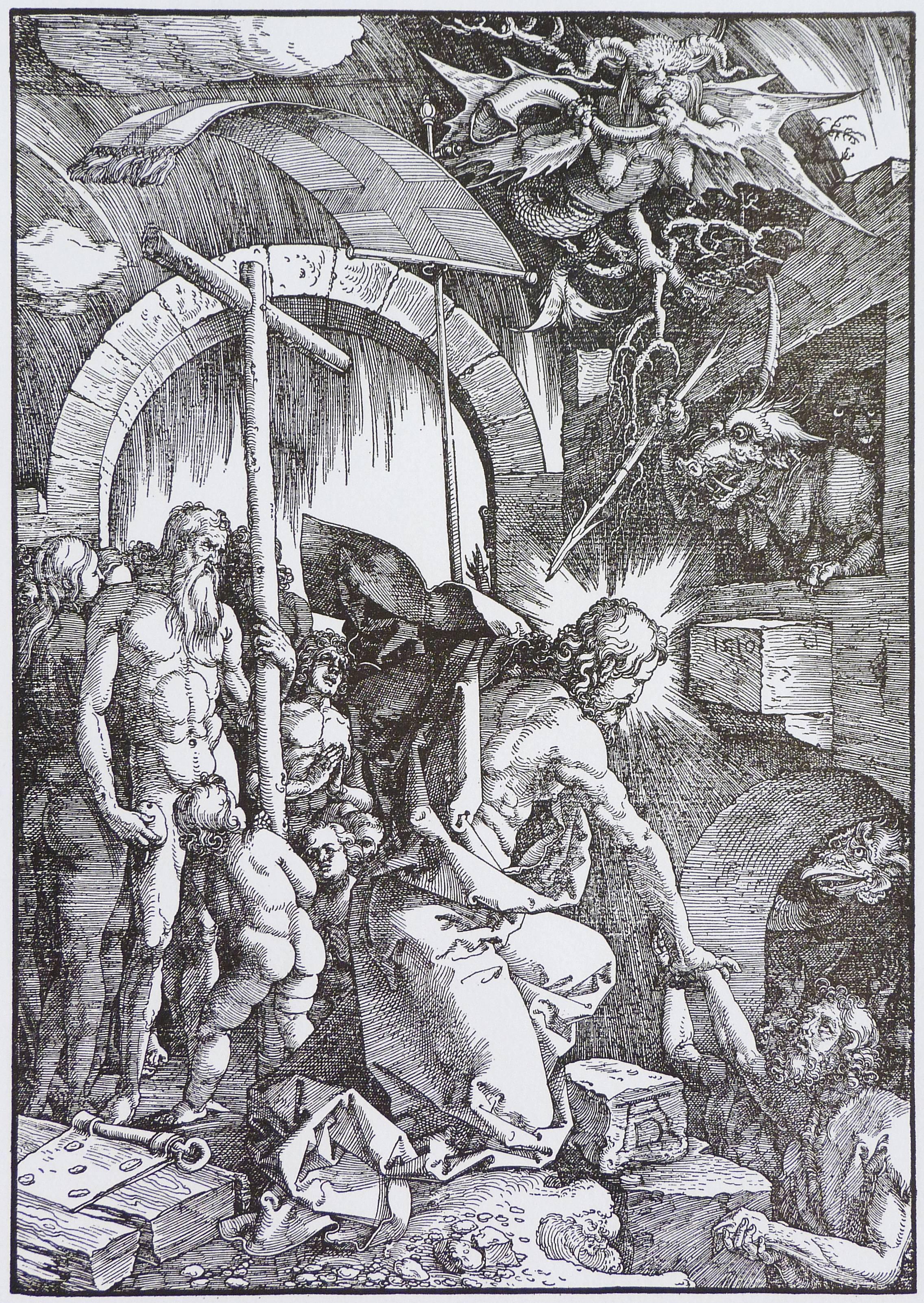 Henri Renaud Figurative Print - Le Christ aux Limbes after Albrecht Dürer