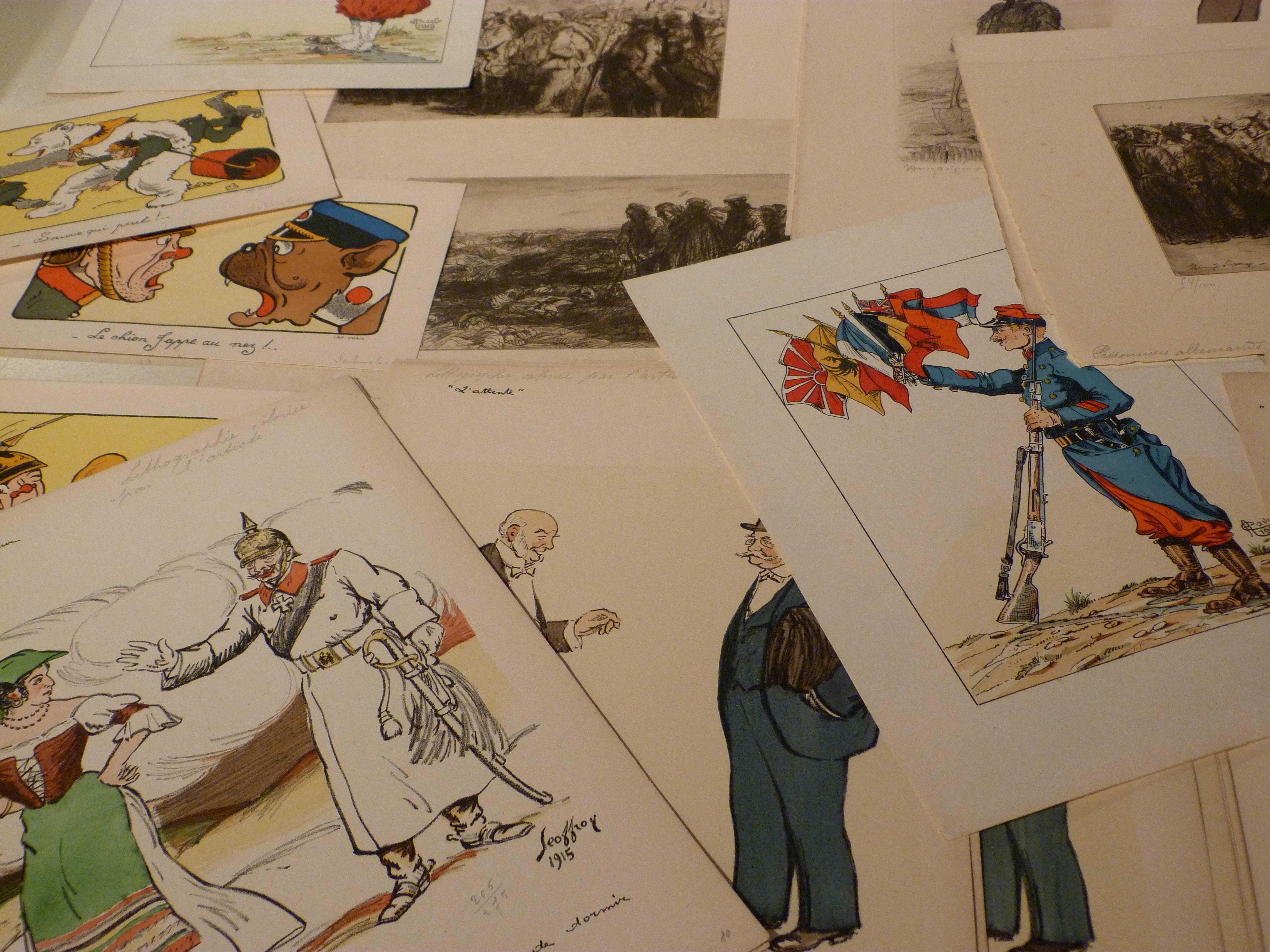 A collection of 500 originals WW1 artworks by various artists For Sale 4