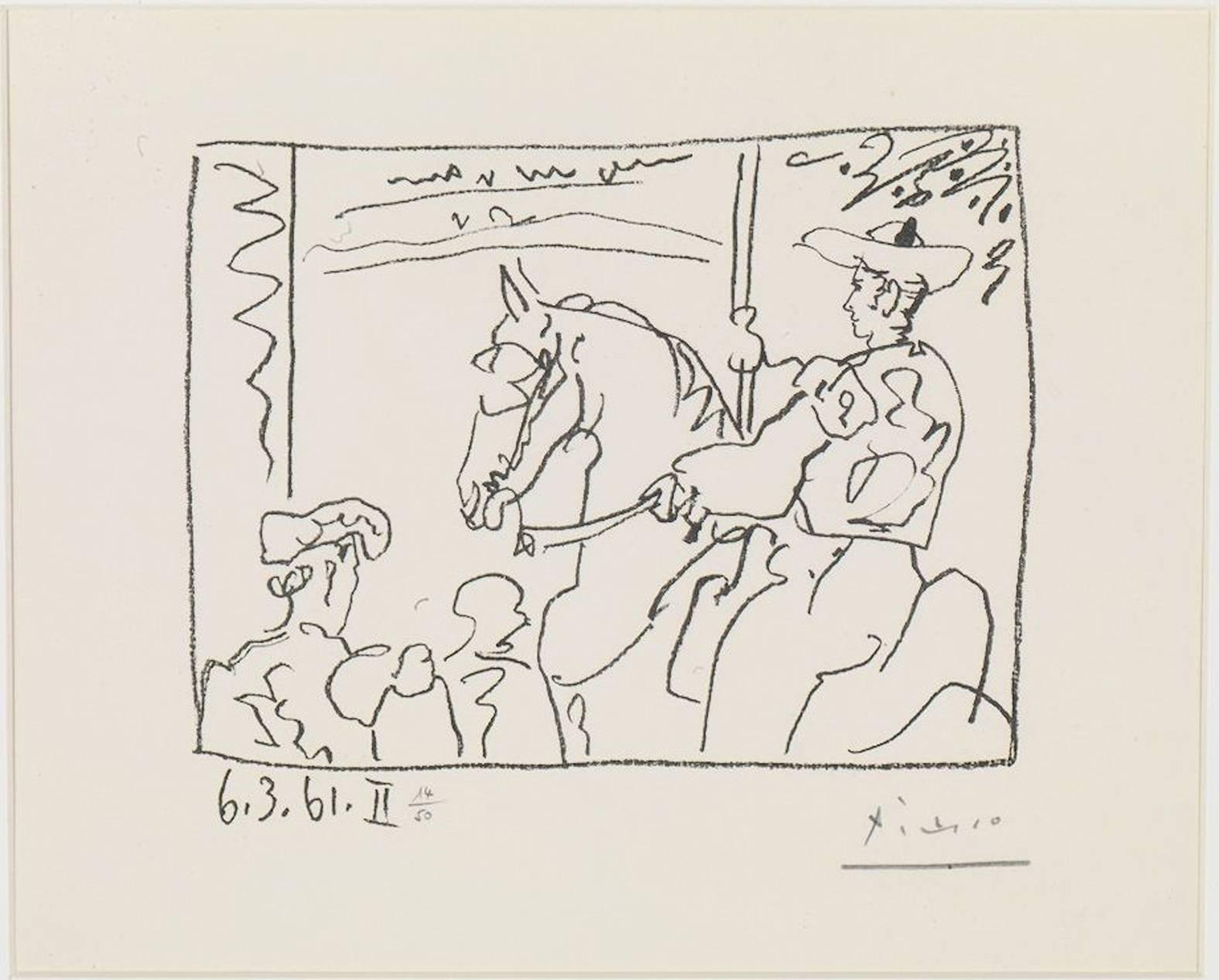 Pablo Picasso Animal Print - LE PICADOR  ( Bullfighter with a horse )