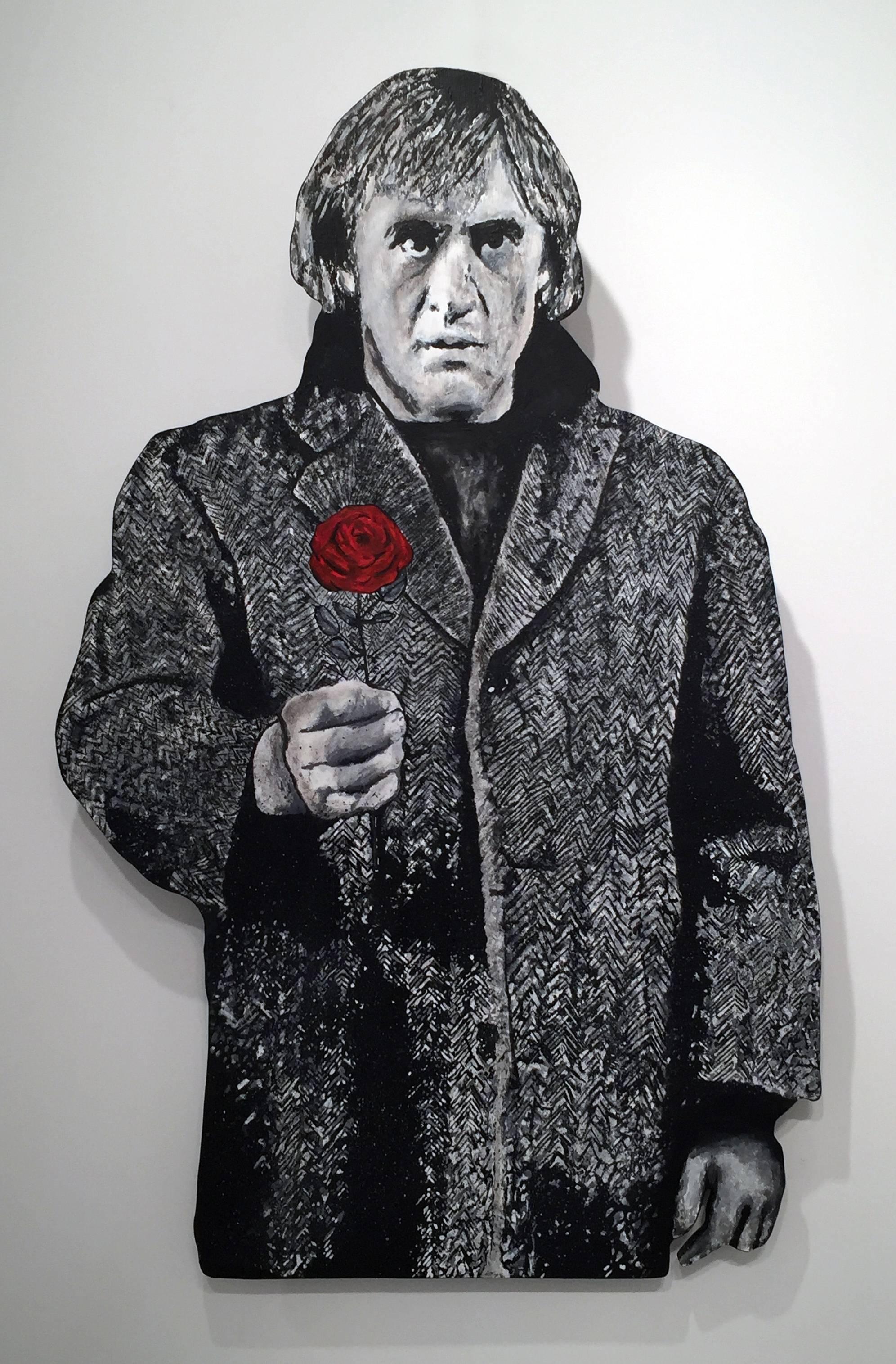 « Buffet Romantique 2/2 »  Gérard Depardieu - Painting by Jaëraymie YAM