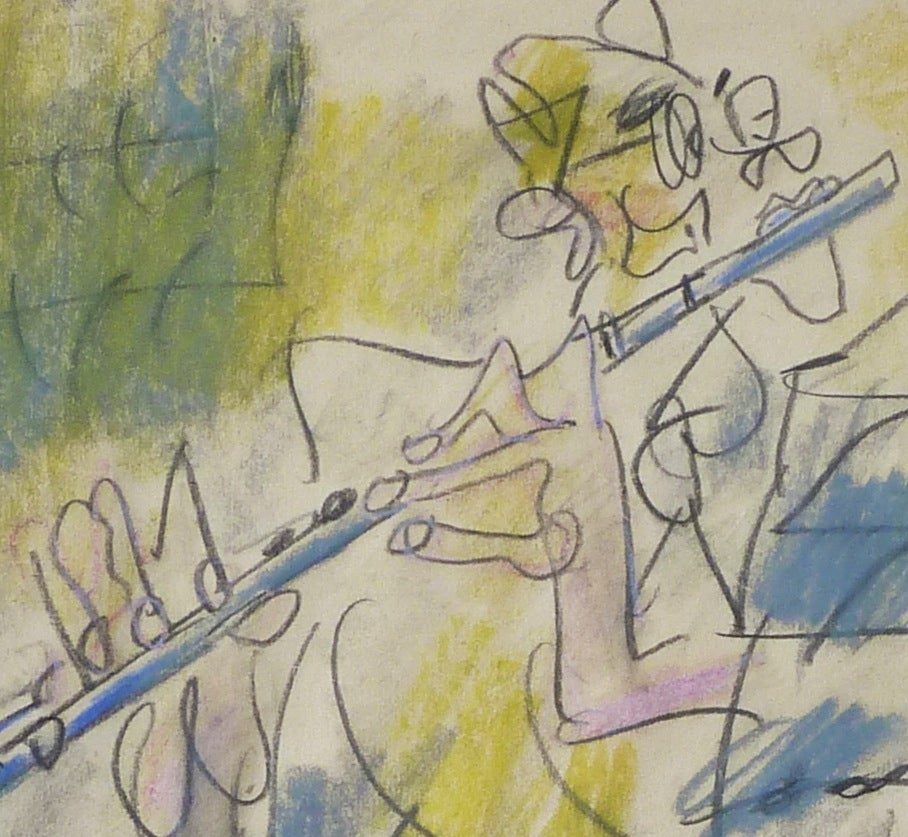 The Flutist, The Musician - Art by GEN PAUL